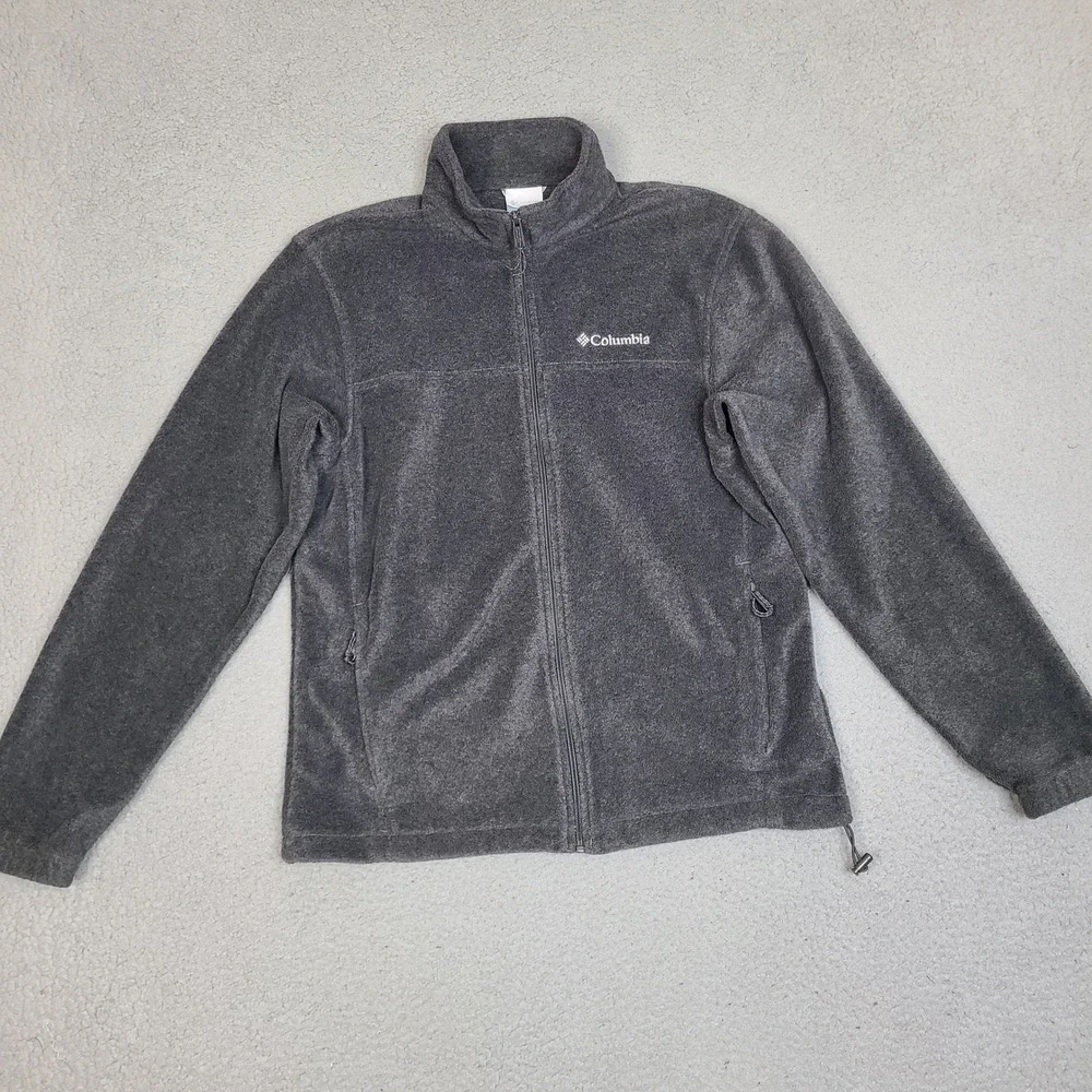 Columbia Steens Mountain Full Zip‎ Fleece Jacket Mens Medium Charcoal Gray